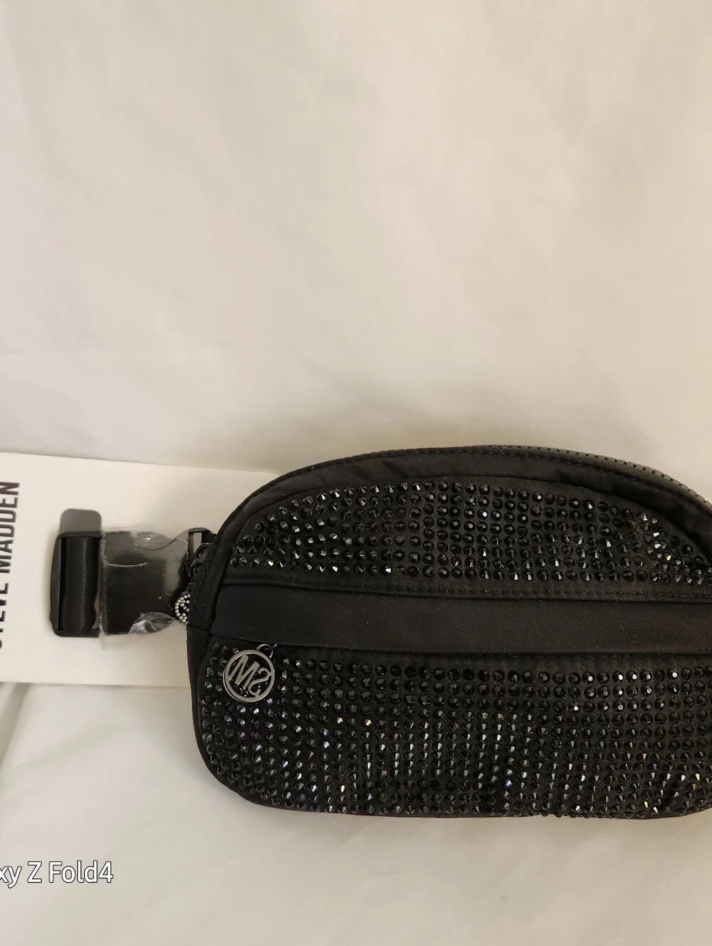 Michael Kors Black Crystal-Embellished Phone Case Pouch